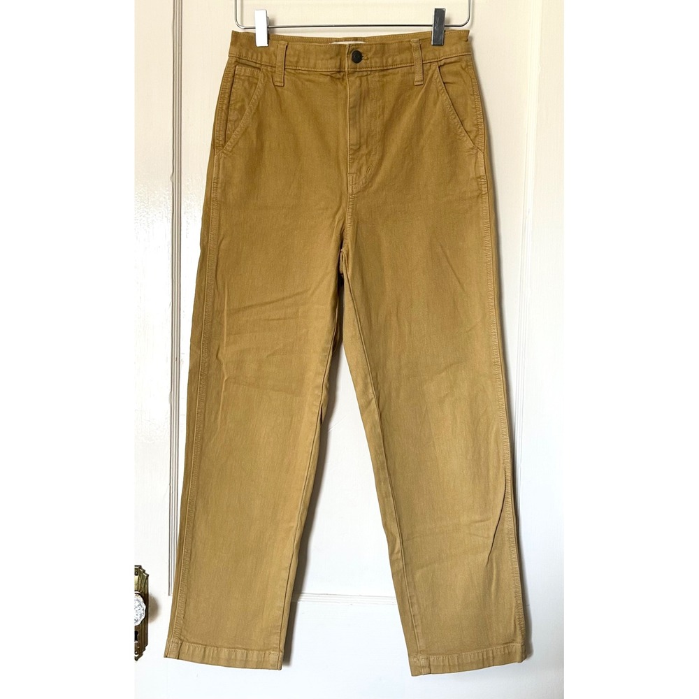 Madewell Classic Straight Cotton Stretch Pants in Lichen 25